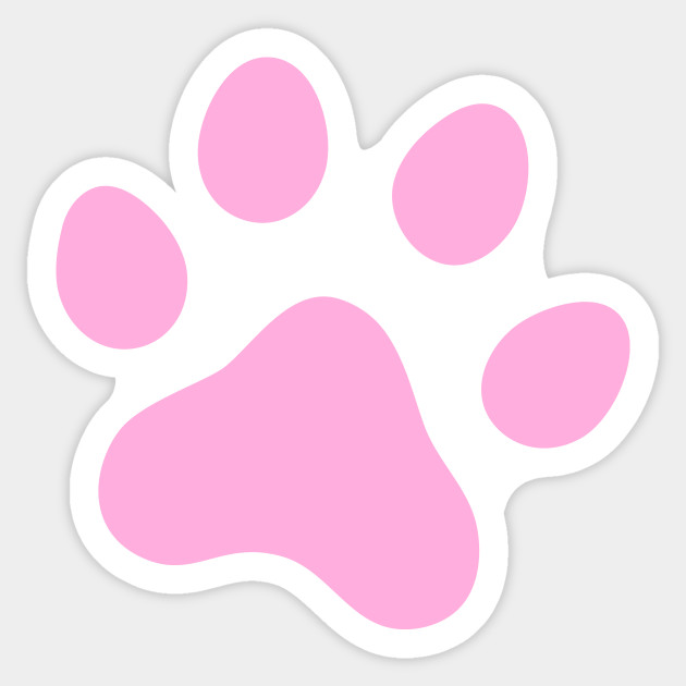 Pink Paw Print - Paw Print - Sticker 