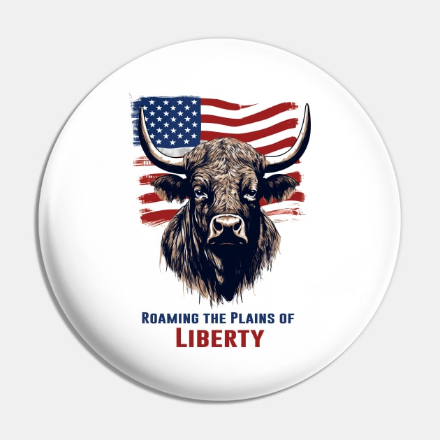 Roaming the plains of Liberty | 4th of July celebration shirt Pin by Indigo Lake