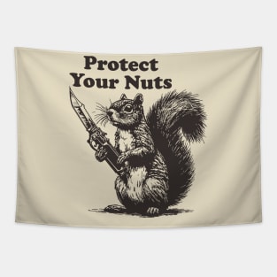 Protect Your Nuts - Squirrel Tapestry