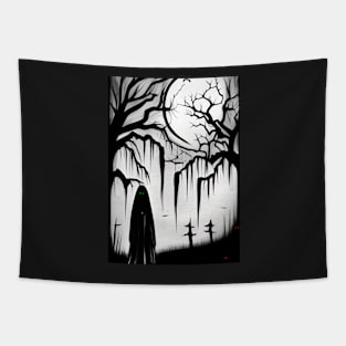 GREEN EYED SPOOKY HALLOWEEN VAMPIRE Tapestry