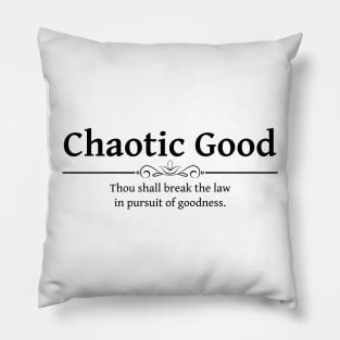 Chaotic Good DND 5e RPG Alignment Role Playing Pillow