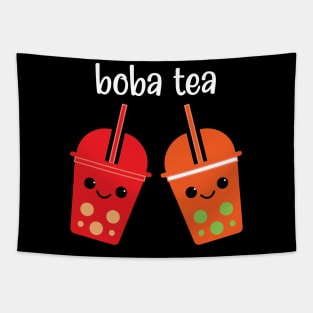 Funny Kawaii Boba Tea Tapestry