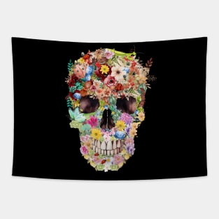 floral skullart Tapestry
