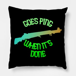 M1 Garand Goes Ping Green Pillow