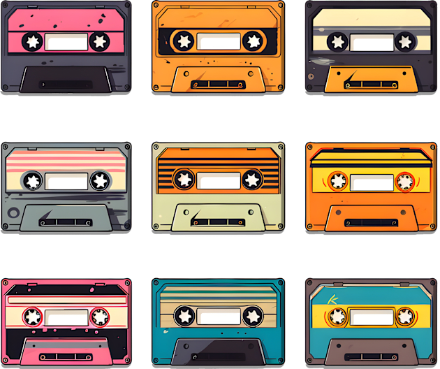 Retro casette tape Kids T-Shirt by ElusiveArt