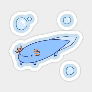 Cute blue axolotl Magnet