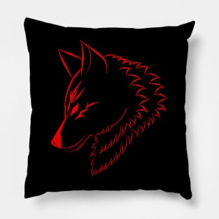 Red wolf Pillow