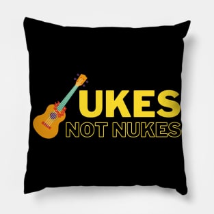 Ukes Not Nukes Pillow