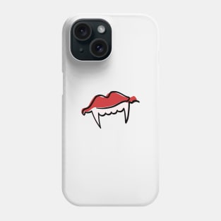 one line | vampire | lips | teeth Phone Case