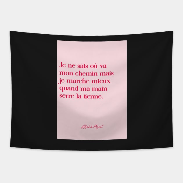 Quotes about love - Alfred de Musset Tapestry by Labonneepoque