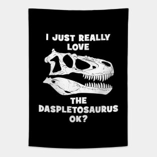 Daspletosaurus fossil skull Tapestry