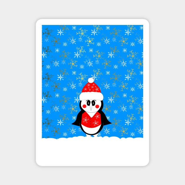 CHRISTMAS Penguin Winter Wonderland Magnet by SartorisArt1