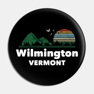 Mountain Sunset Flying Birds Outdoor Wilmington Vermont Pin