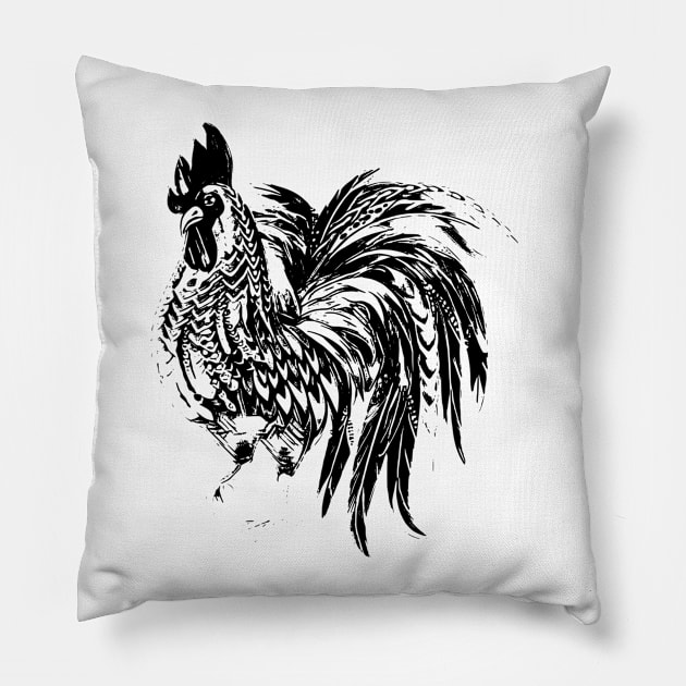 Rooster Pillow by Nimmersatt