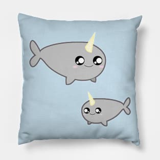 Chibi Narwhals Pillow