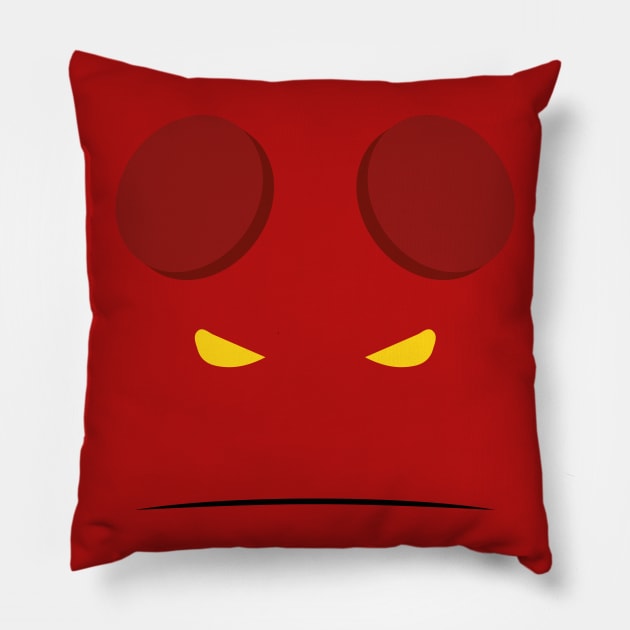 Minimalist Hellboy Pillow by PWCreate