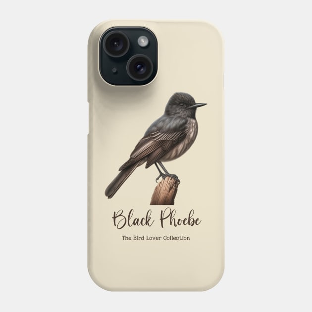 Black Phoebe - The Bird Lover Collection Phone Case by goodoldvintage