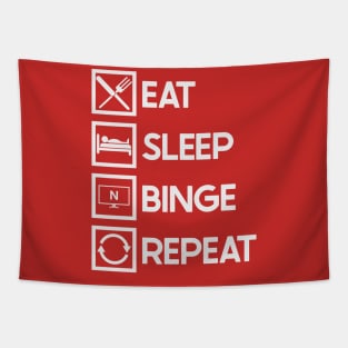 Eat Sleep Binge Tapestry