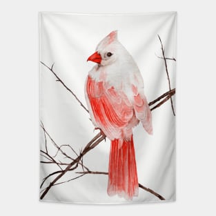 White Cardinal Tapestry