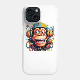 Cartoon monkey robot. T-Shirt, Sticker Phone Case