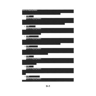 Page D-5 Mueller Report transparent background T-Shirt