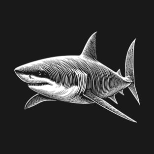 Great White Shark Sketch T-Shirt