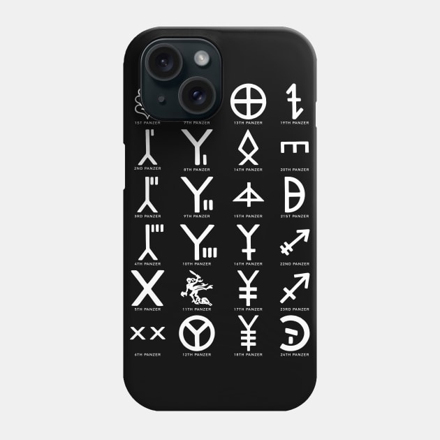 Panzer Divisions Symbols Insignia Phone Case by Battlefields