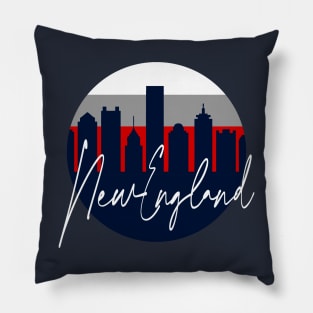 New England Skyline Football Colors Pillow