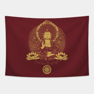 Siddhartha Gautama Buddha Yellow Tapestry