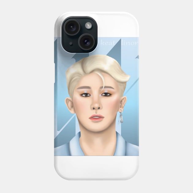 Wonho Portrait by Elinor Keat Phone Case by Elinor Keat