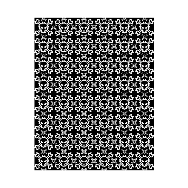 Pirate Skull and Crossbones Pattern by markmurphycreative