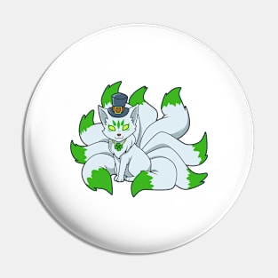 Kitsune Leprechaun - St Patricks Kitsune Pin