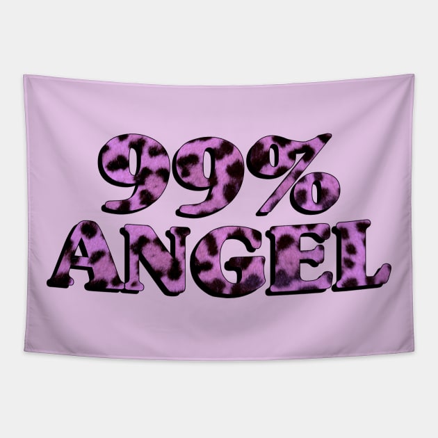 99% angel (leopard print) Tapestry by kassiopeiia