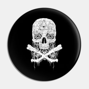 Awesome & Creepy Melting Skull Bones Pin