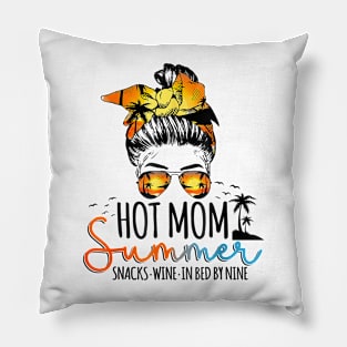 Hot Mom Summer Vibes Sunshine Vacation Mothers Day Pillow