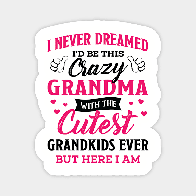 Grandma Gift - I Never Dreamed I’d Be This Crazy Grandma Magnet by BTTEES