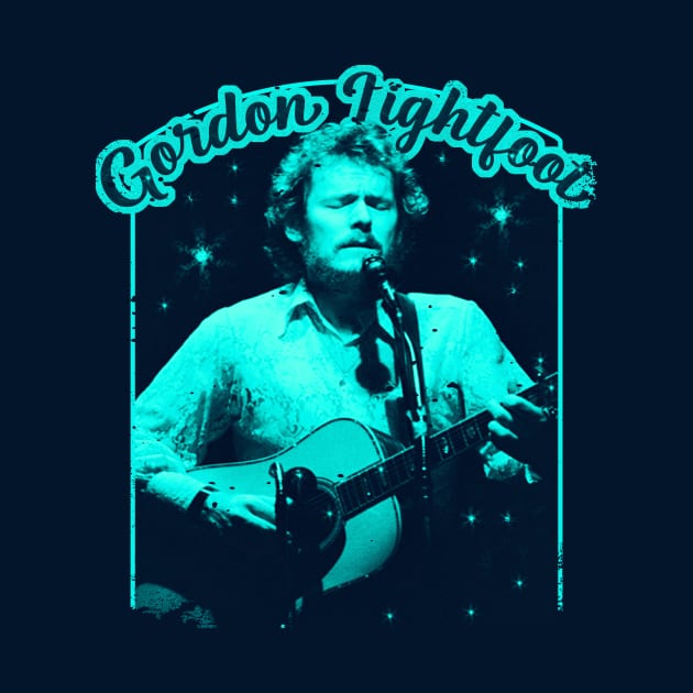 Gordon Lightfoot Vintage 70s Tour Style by nowsadmahi