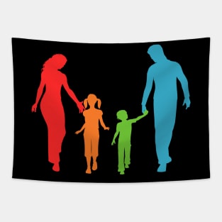 Family day, father, mother, kids Tapestry