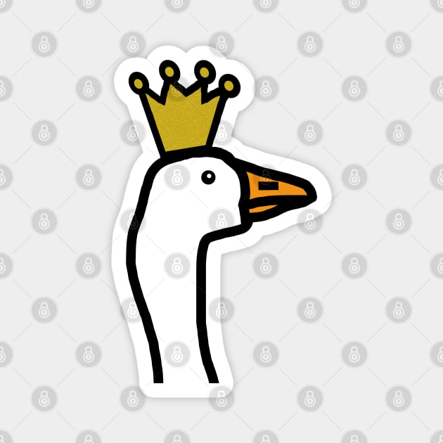 Portrait of a Gaming Goose Wearing a Crown Magnet by ellenhenryart