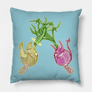 Onions Angel and demon fighting Pillow