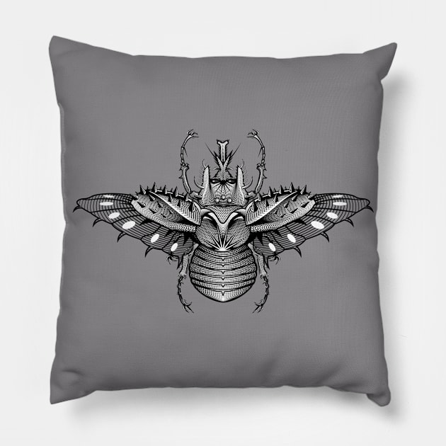 heavy metal Bug Pillow by TattooTshirt