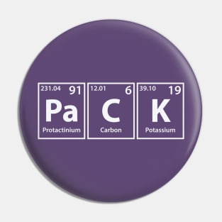 Pack (Pa-C-K) Periodic Elements Spelling Pin