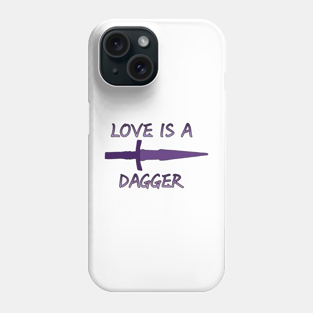 love is a dagger Phone Case by sara-fanarts