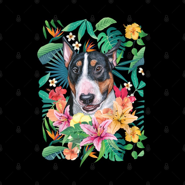 Tropical Tricolor Bull Terrier by LulululuPainting