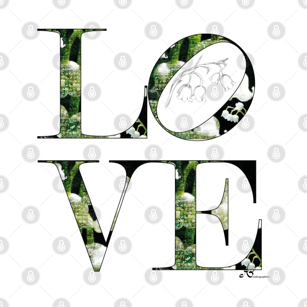 LOVE Letters May Birth Month Flower Lily of the Valley by Symbolsandsigns