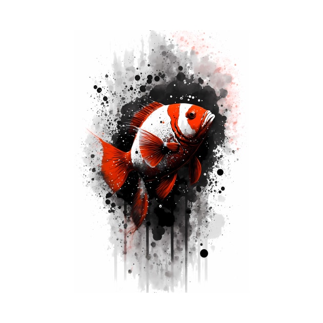 Clownfish Ink Painting by TortillaChief