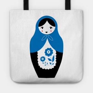 Matryoshka Nesting Doll, Blue Tote