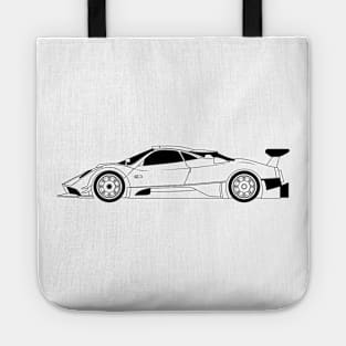 Zonda F Black Outline Tote