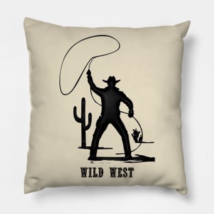 Western Era - Wild West Cowboy with Lasso 2 Pillow