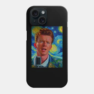 Rick Astley in starry night Phone Case